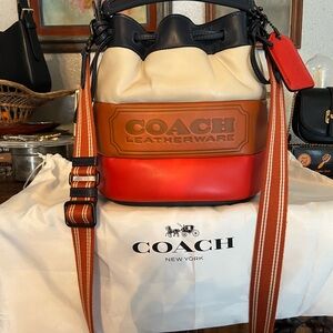Coach Multicolor Leather Bucket Bag